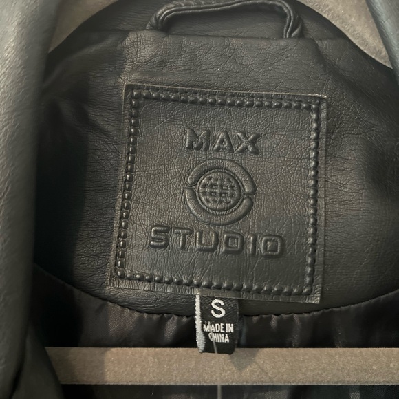 Max studio, new faux leather biker jacket , Black size S!!! - Picture 2 of 6